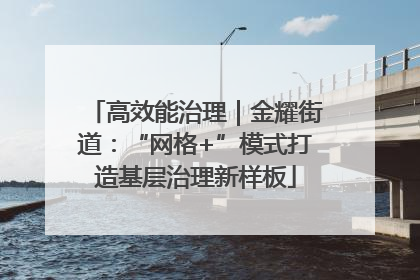 高效能治理｜金耀街道：“网格+”模式打造基层治理新样板