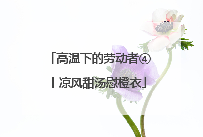 高温下的劳动者④丨凉风甜汤慰橙衣