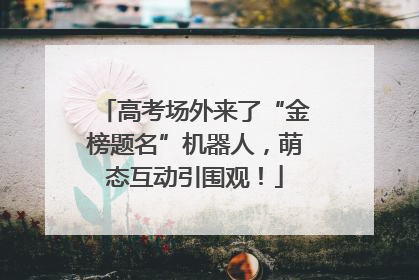 高考场外来了“金榜题名”机器人，萌态互动引围观！