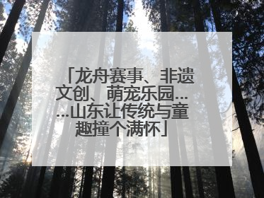 龙舟赛事、非遗文创、萌宠乐园……山东让传统与童趣撞个满怀