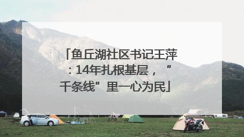 鱼丘湖社区书记王萍：14年扎根基层，“千条线”里一心为民