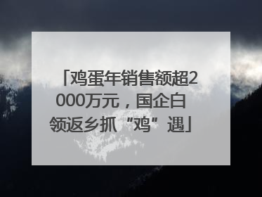 鸡蛋年销售额超2000万元，国企白领返乡抓“鸡”遇