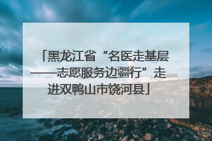 黑龙江省“名医走基层——志愿服务边疆行”走进双鸭山市饶河县