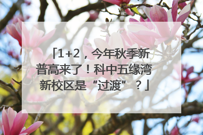 1+2，今年秋季新普高来了！科中五缘湾新校区是“过渡”？