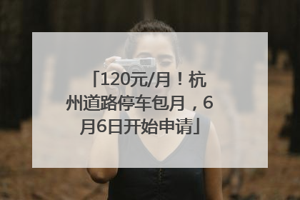 120元/月！杭州道路停车包月，6月6日开始申请