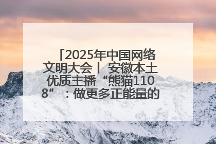 2025年中国网络文明大会丨 安徽本土优质主播“熊猫1108”：做更多正能量的事情 带给大家快乐