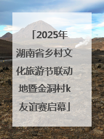 2025年湖南省乡村文化旅游节联动地暨金洞村k友谊赛启幕