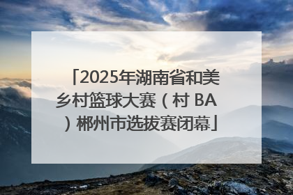 2025年湖南省和美乡村篮球大赛（村 BA）郴州市选拔赛闭幕