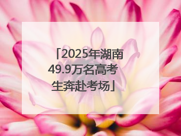 2025年湖南49.9万名高考生奔赴考场