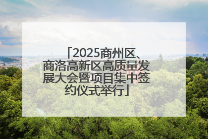 2025商州区、商洛高新区高质量发展大会暨项目集中签约仪式举行